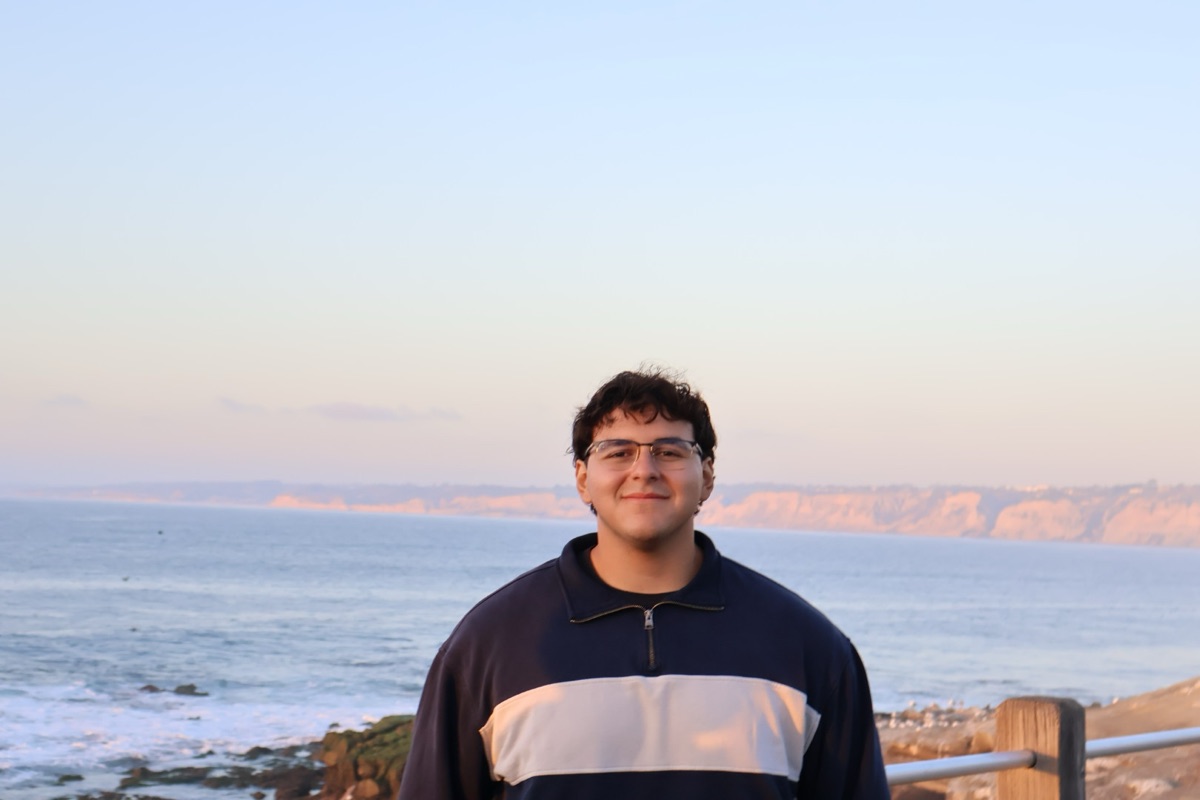 Diego at the coast in La Jolla at sunset